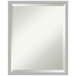Hera 17 in. x 21 in. Modern Rectangle Framed Chrome Bathroom Vanity Mirror