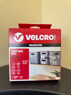 VELCRO Sticky Back Dots 200 Count White 3/4” NEW