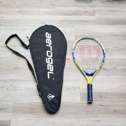 dunlop aerogel  tennis bag and racket