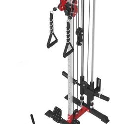 New in the box/Cable Stiation Wall Mount, 18 Height Pulley Tower, Dual Pulley System, High and Low Cable Machine, LAT Pull-Down & LAT Row LAT Tower wi