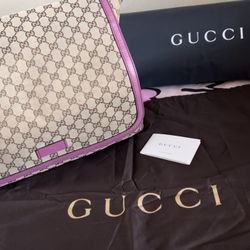 Gucci Monogram Diaper Bag