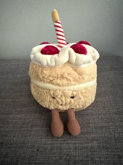 Jellycat Amuseables Strawberry Birthday Cake Plush Toy