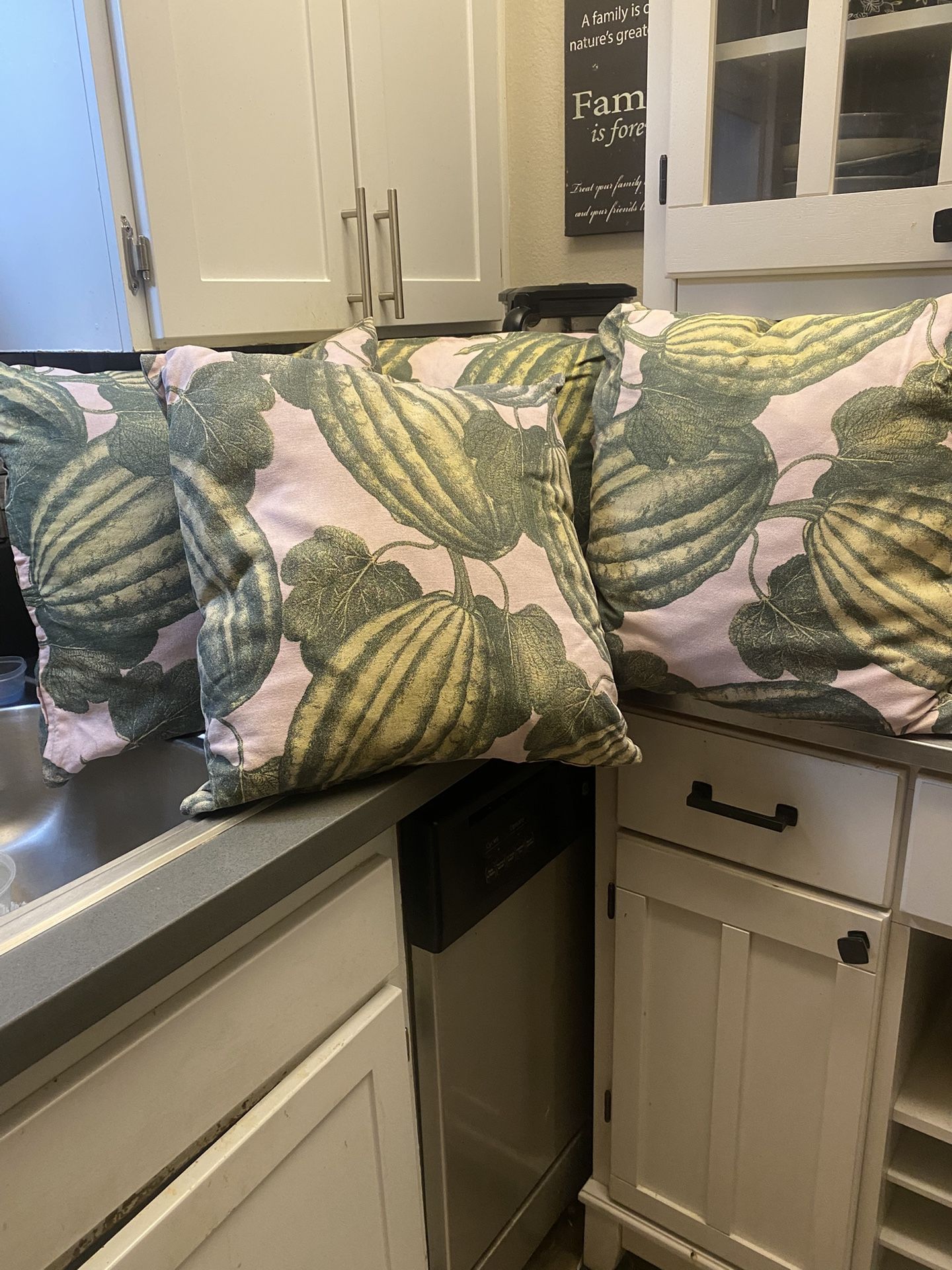 4 Patio Pillows Sunbrella With Zipper Very Thick Made
