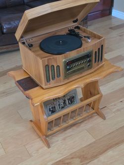 Turntable Record Storage Table. Turntable not included.