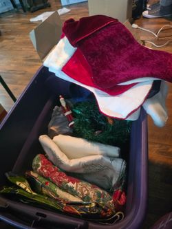 Tub of Christmas Decor