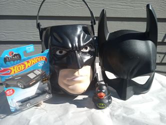 Batman Halloween Lot, Mask, Bucket, Hot Wheels