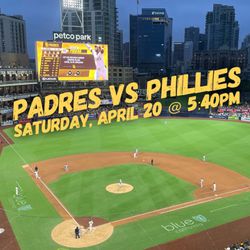Padres vs Phillies MLB Baseball Tickets - Saturday, April 27, 5:40pm