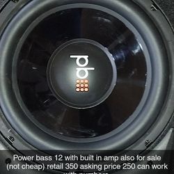 Power Bass 12 Inch Subwoofer 