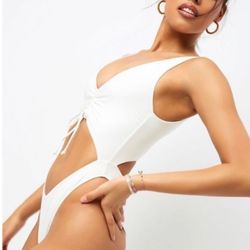 frankies bikini 1 piece emma white - Medium 