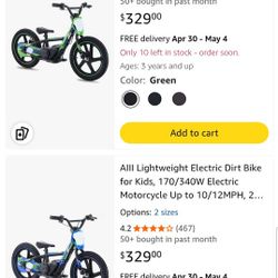 DNA electric Balance Bike Almost New!