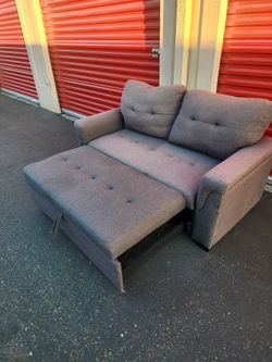 *Free delivery* Gray pull out bed 2 seater compact can disassembled apartment friendly Comfortable
