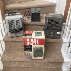  2.  Portable Electric Heaters. All in Good Working Condition,.  One With Safety Cutoffs!  $12 Dollars Each