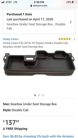 Toyota Tundra under seat storage