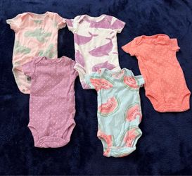 Carter’s Baby Girl Onesies Bundle Set of 5