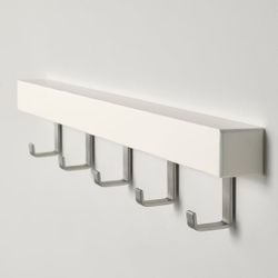 IKEA TJUSIG Wall / Door Rack with Knobs, White, 60 cm (23 ½ ")