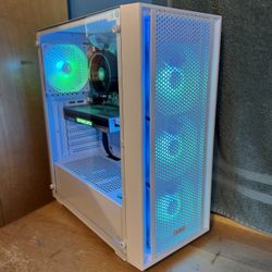 RTX Gaming PC - Ryzen 7, Windows 11 Pro, Nvidia, RGB, White