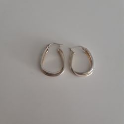925 STERLING SILVER HOOPS EARRINGS 