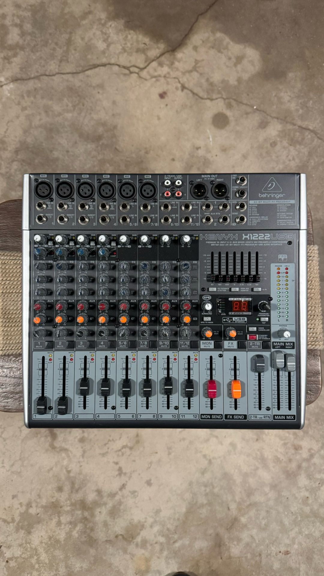 Behringer XENYX X1222 USB Mixer – Excellent Condition