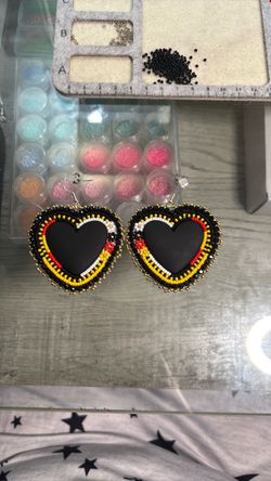 “Bumble bee” dangle earrings