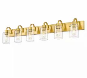 6-Light Brushed Gold Vanity Light