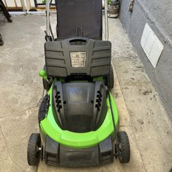 Battery Powered Lawn Mower W/holding Basket 