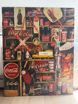 Coca-Cola Collectibles Jigsaw Puzzle Completed