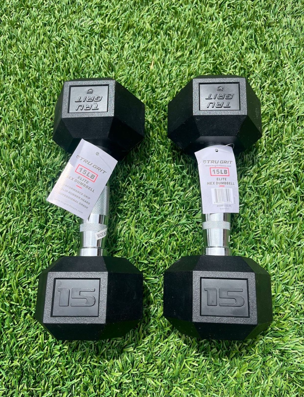 Brand NEW 15lb Neoprene Dumbbells Set