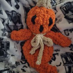 Hand Knit Ghost Pumpkin 
