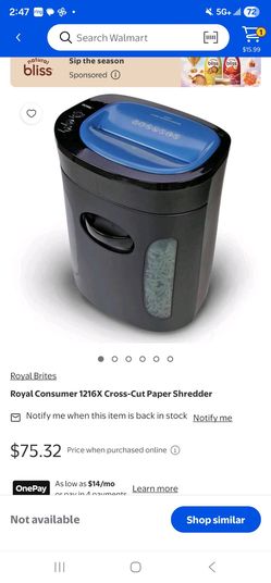 Royal paper shredder