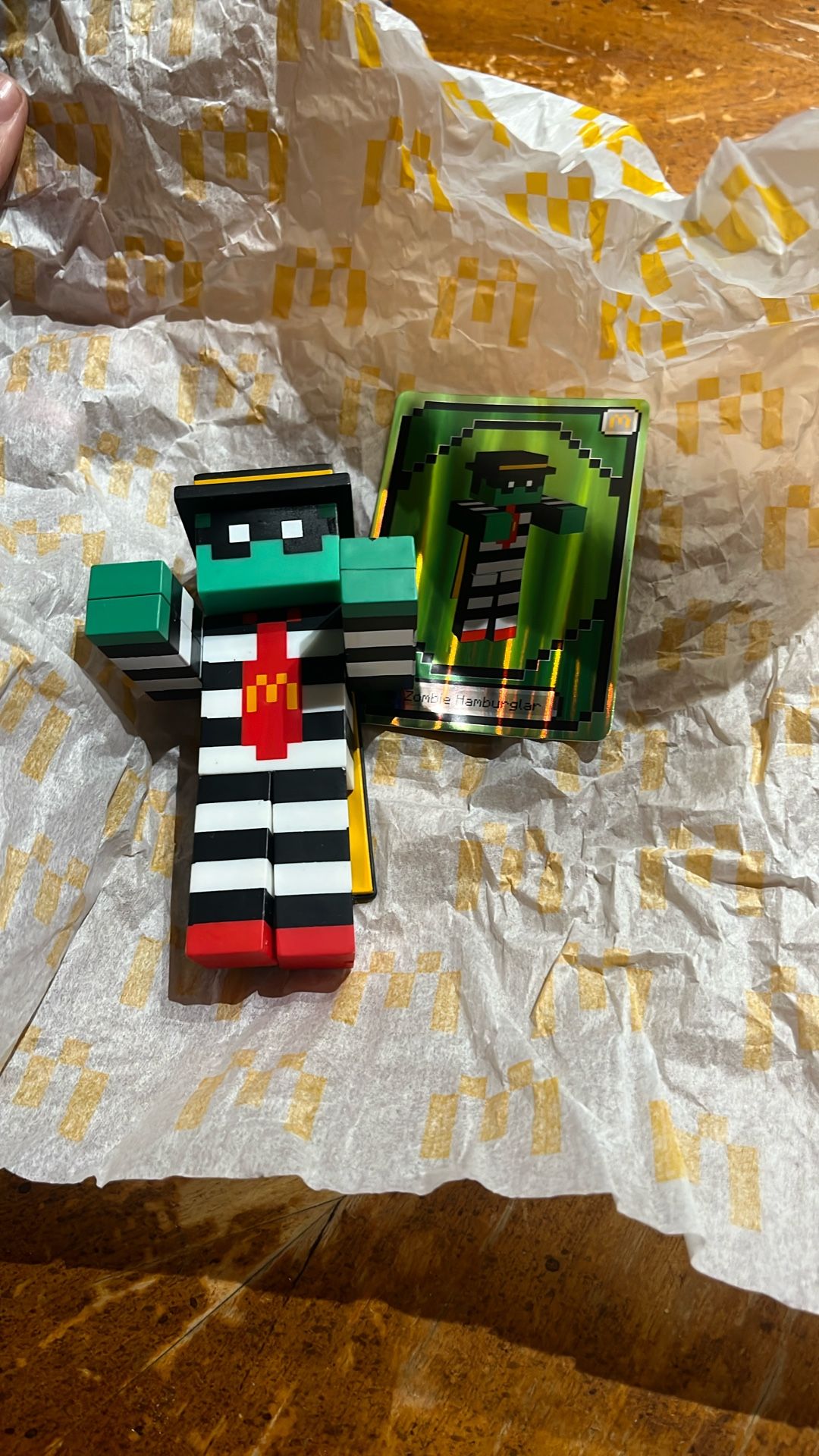 Minecraft Zombie Hamburglar Figure Plus Skin
