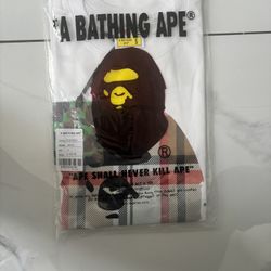 White Burberry X Bape Collab Size S