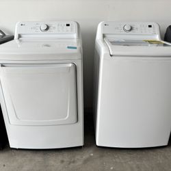 LG TOP LOAD & ELECTRIC DRYER IN WHITE