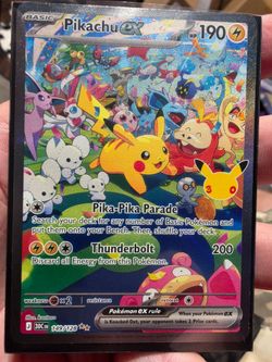 Pikachu ex Pokémon Card 149/128 Holo Rare
