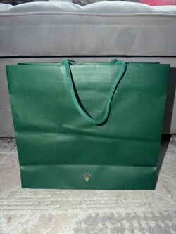 Rolex Green Luxury Gift Bag with Rope Handles