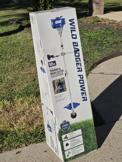 Brand New Wild Badger Power 52 CC Gas 2-Stroke 2-in-1 Brush Cutter and String Hand Held Trimmer