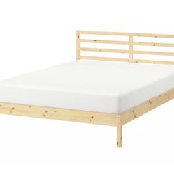 Brand new IKEA TARVA Queen bed frame pine with Luröy slats both still in original boxes.