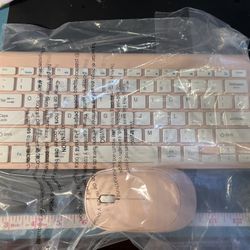 Wireless Keyboard And Mouse Set - Pink 