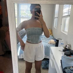 Denim Corset Top