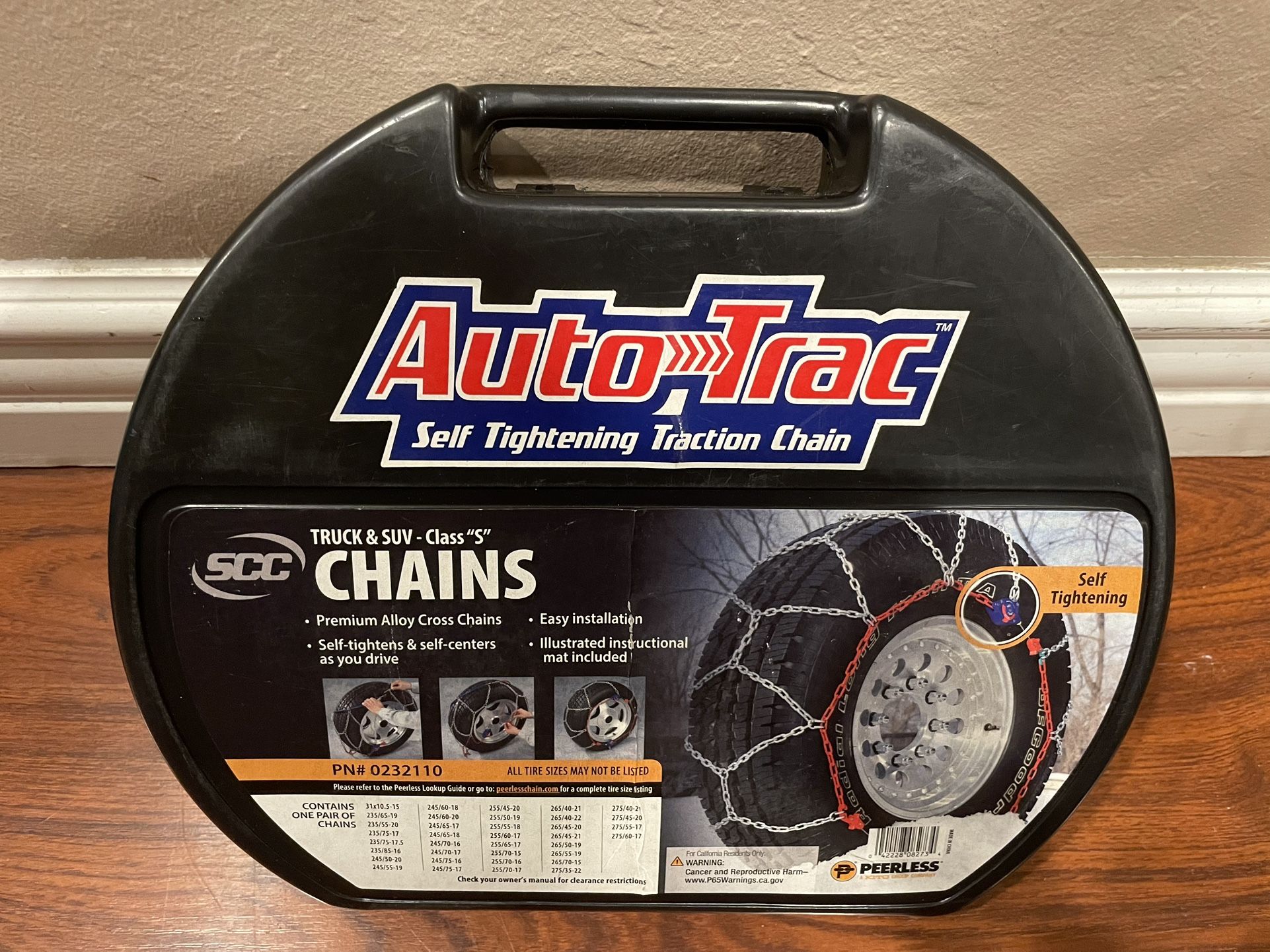 Peerless Chain 0232110 AutoTrac Tire Chains snow Self-Tightening cable