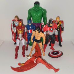 lot of Marvel Figures 3.75" Thor, Captain America, Wolverine, Hulk, Ironman, Falcon