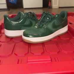 Nike Air Force 1 Leather & Suede Dark Green 9W