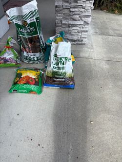 Soil and grass seeds
