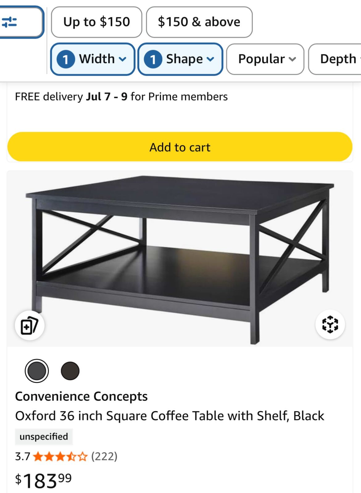 Coffee Table NEW In BOX