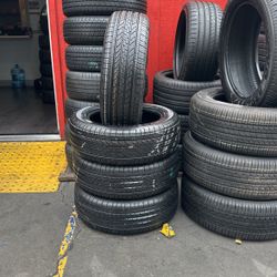 215/55R17 MICHELIN A SET OF FOUR USED TIRES