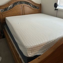 King Size Bed Frame and Mattress