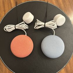 Google Nest Mini (2nd Gen) – Coral/Sky Blue