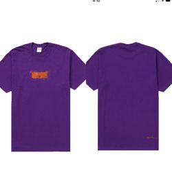 Supreme Ralph Steadman Purple Box Logo Tee Size Small