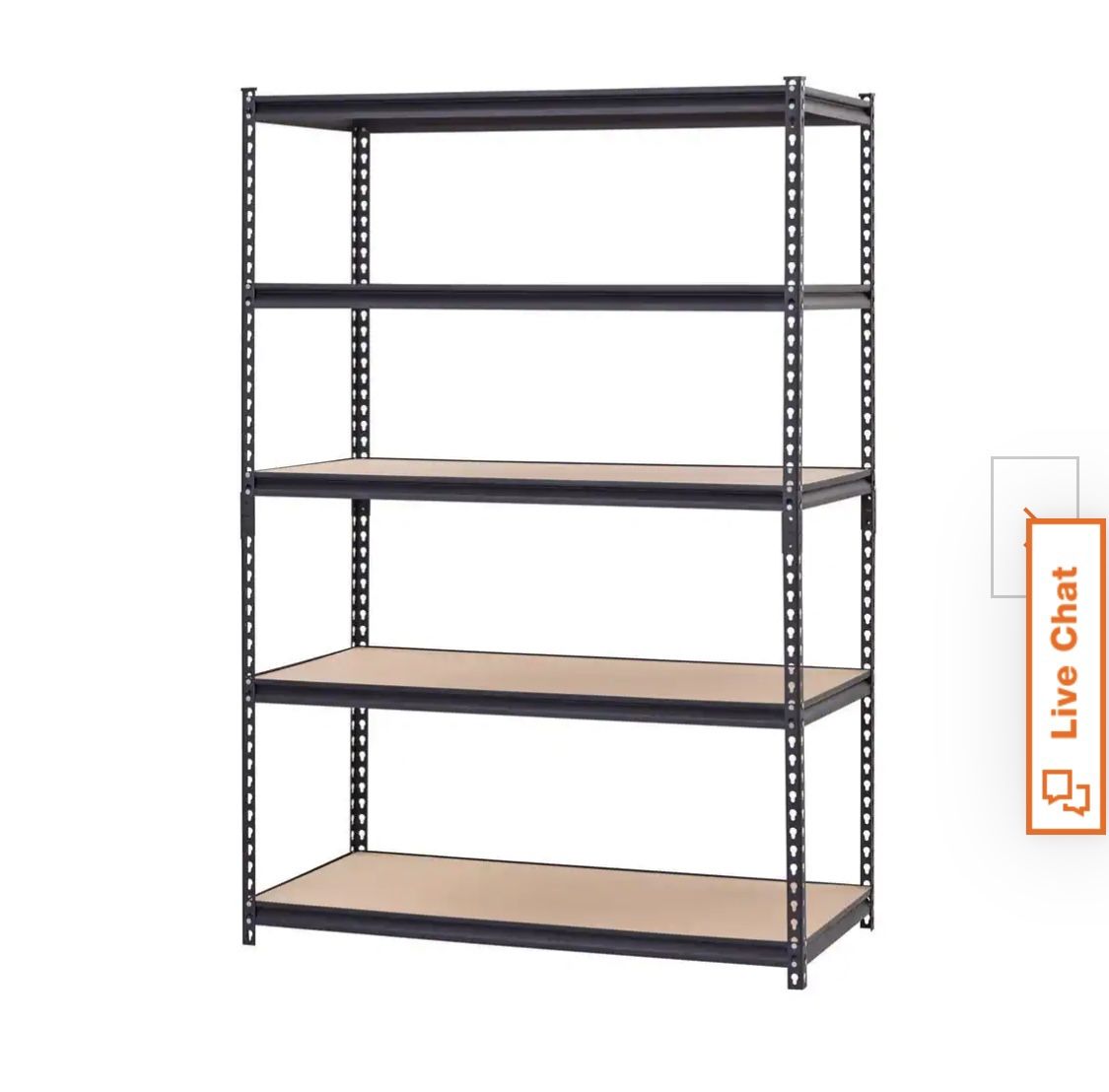 Shelf Heavy Duty Adjustable Metal Garage Storage Shelving Unit in Black (48 in. W x 72 in. H x 24 in. D)