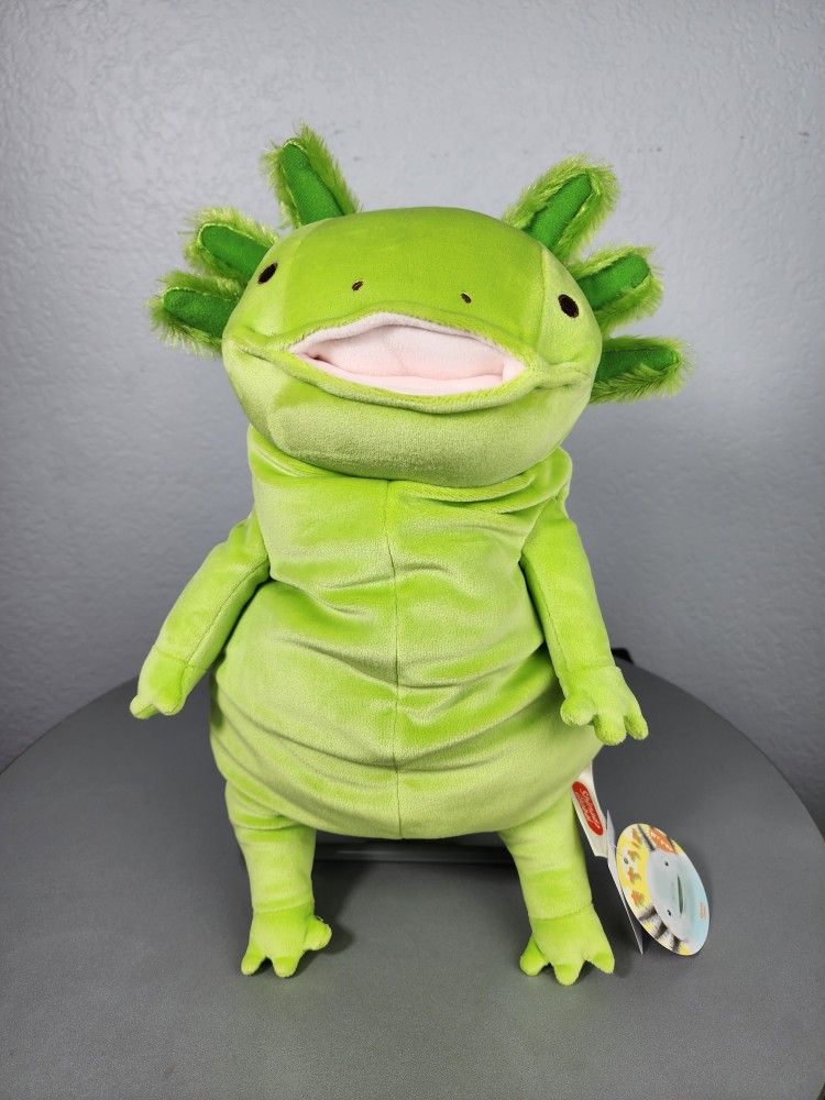 14" Shinada Global Mochi Green Axolotl Plush