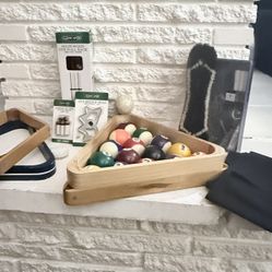 Premium Billiard Balls Set with Wooden Triangle Rack and Diamond Rack And all accessories and repair